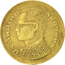 Thailand, Rama IX, 25 Satang = 1/4 Baht, 1977, TTB+, Brass, KM:109