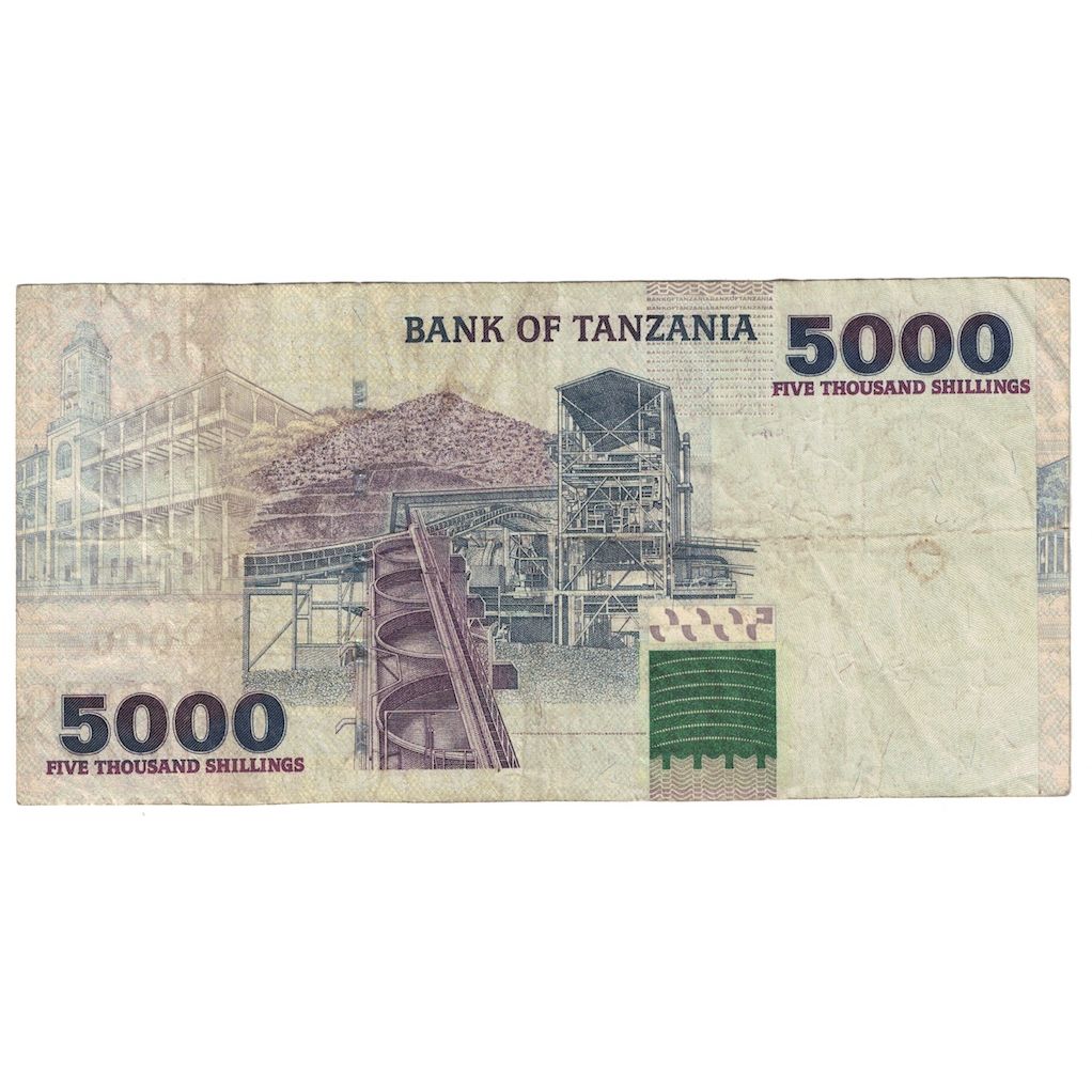 Banknote, Tanzania, 5000 Shilingi, Undated (2003), KM:38, VF(20-25)