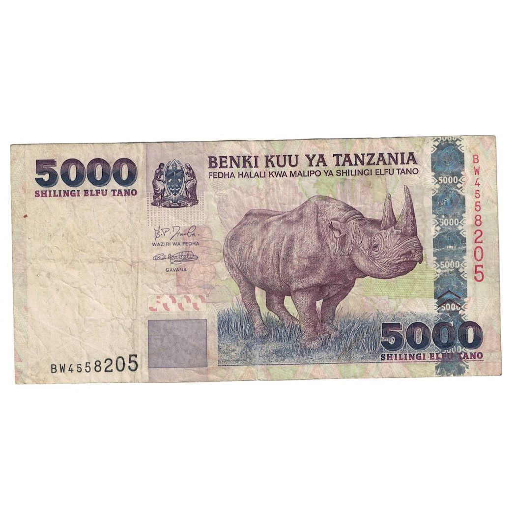 Banconote, Tanzania, 5000 Shilingi, Undated (2003), KM:38, MB+