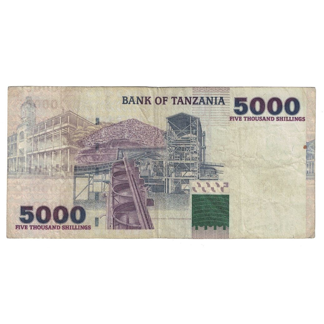 Banconote, Tanzania, 5000 Shilingi, Undated (2003), KM:38, MB+