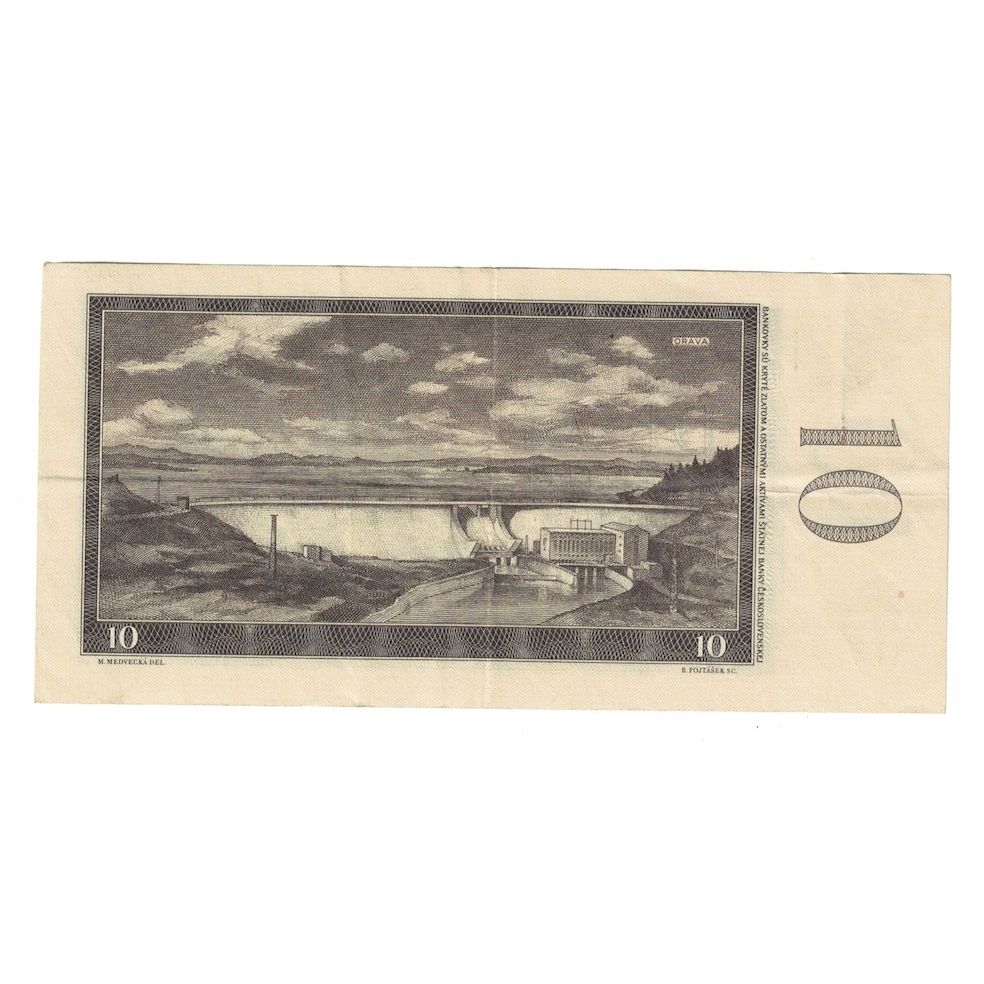 Banconote, Cecoslovacchia, 10 Korun, 1960, KM:88b, BB