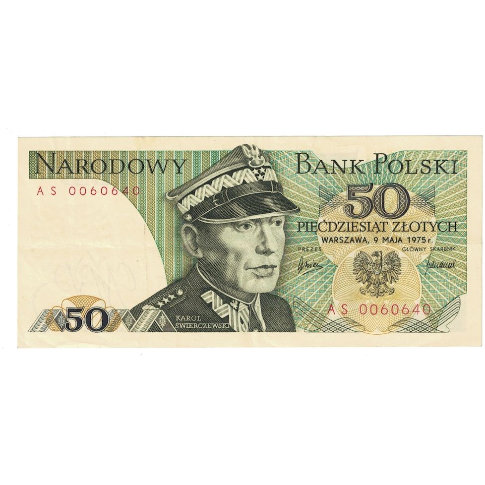 Banknote, Poland, 50 Zlotych, 1975, 1975-05-09, KM:142a, AU(55-58)