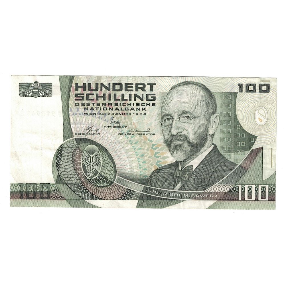 Geldschein, Österreich, 100 Schilling, 1984, 1984-01-02, KM:150, VZ