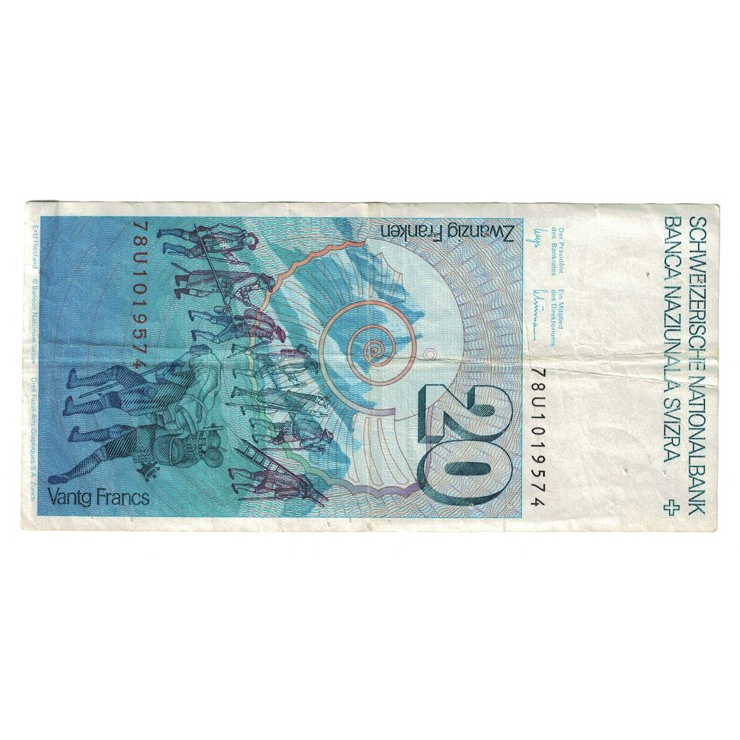 Banknote, Switzerland, 20 Franken, 1983, KM:55e, VF(30-35)