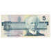 Billete, 5 Dollars, 1986, Canadá, KM:95b, SC