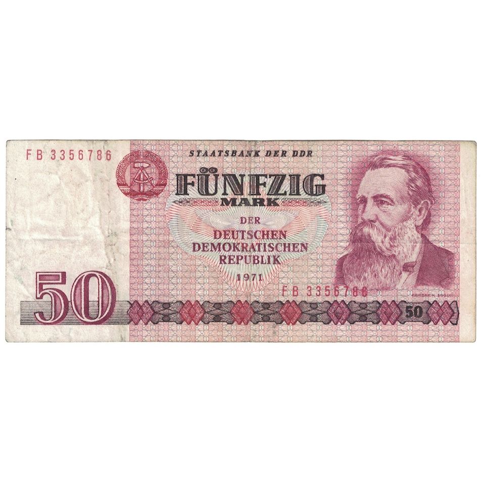 Banknote, Germany - Democratic Republic, 50 Mark, 1971, KM:30a, VF(20-25)