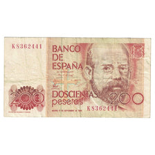 Biljet, Spanje, 200 Pesetas, 1980, 1980-09-16, KM:156, TB