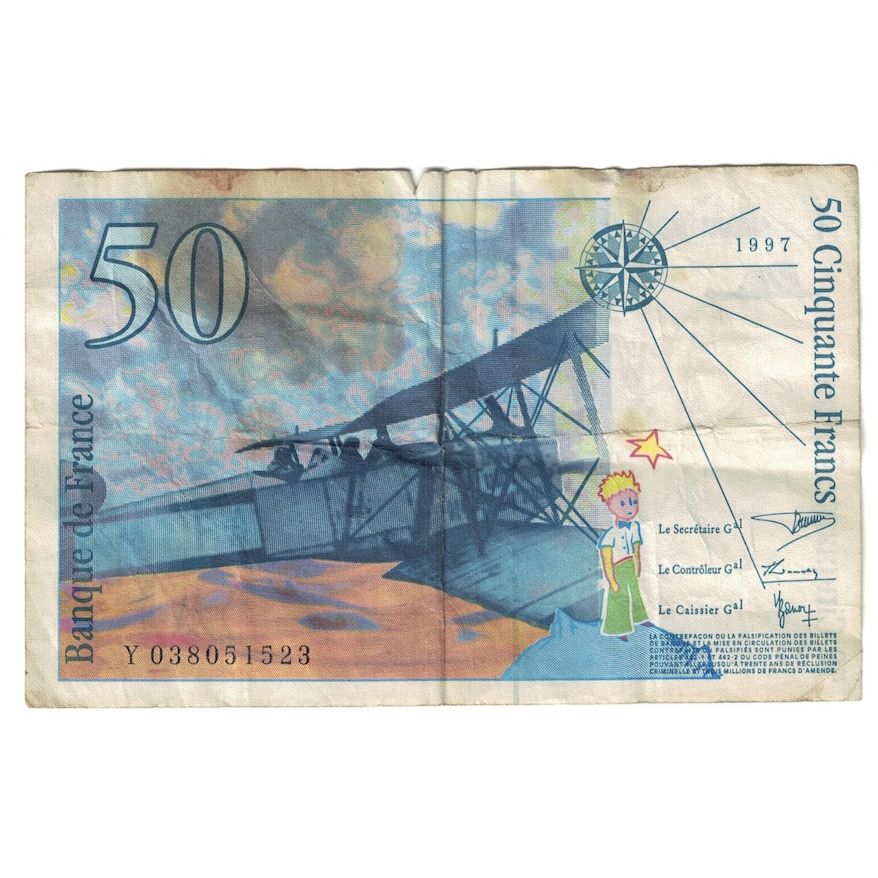Frankreich, 50 Francs, St Exupéry, 1997, Y.038051523, S, Fayette:73.4, KM:157Ad