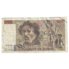 France, 100 Francs, Delacroix, 1993, N.237, F(12-15), Fayette:69bis.08, KM:154g