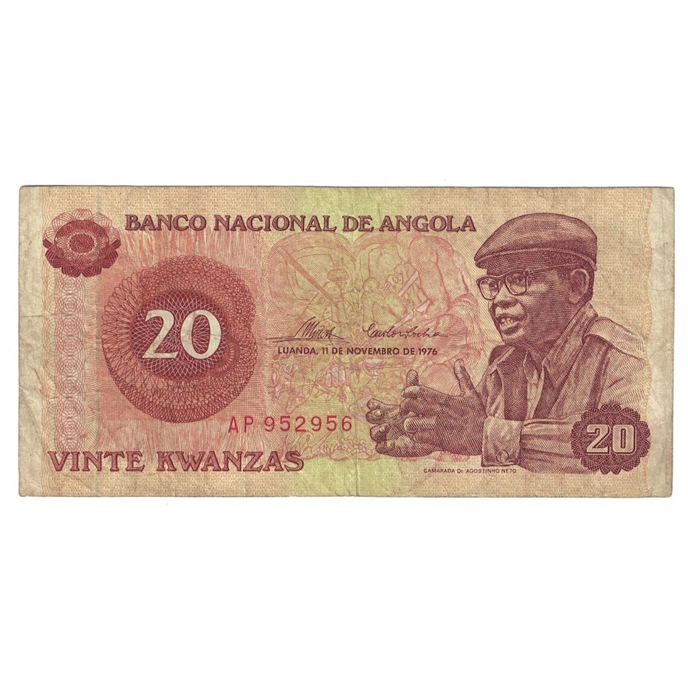 Banknote, Angola, 20 Kwanzas, 1976, 1976-11-11, KM:109a, VF(30-35)