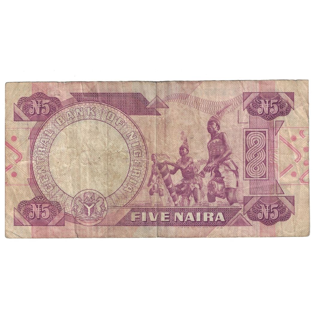 Geldschein, Nigeria, 5 Naira, Undated (1979-84), KM:24b, S+