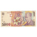 Geldschein, Rumänien, 5000 Lei, 1998, KM:107a, VZ