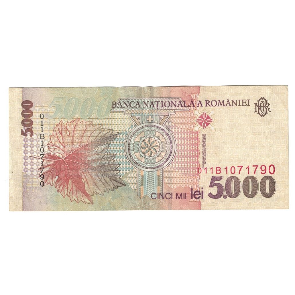 Geldschein, Rumänien, 5000 Lei, 1998, KM:107a, VZ