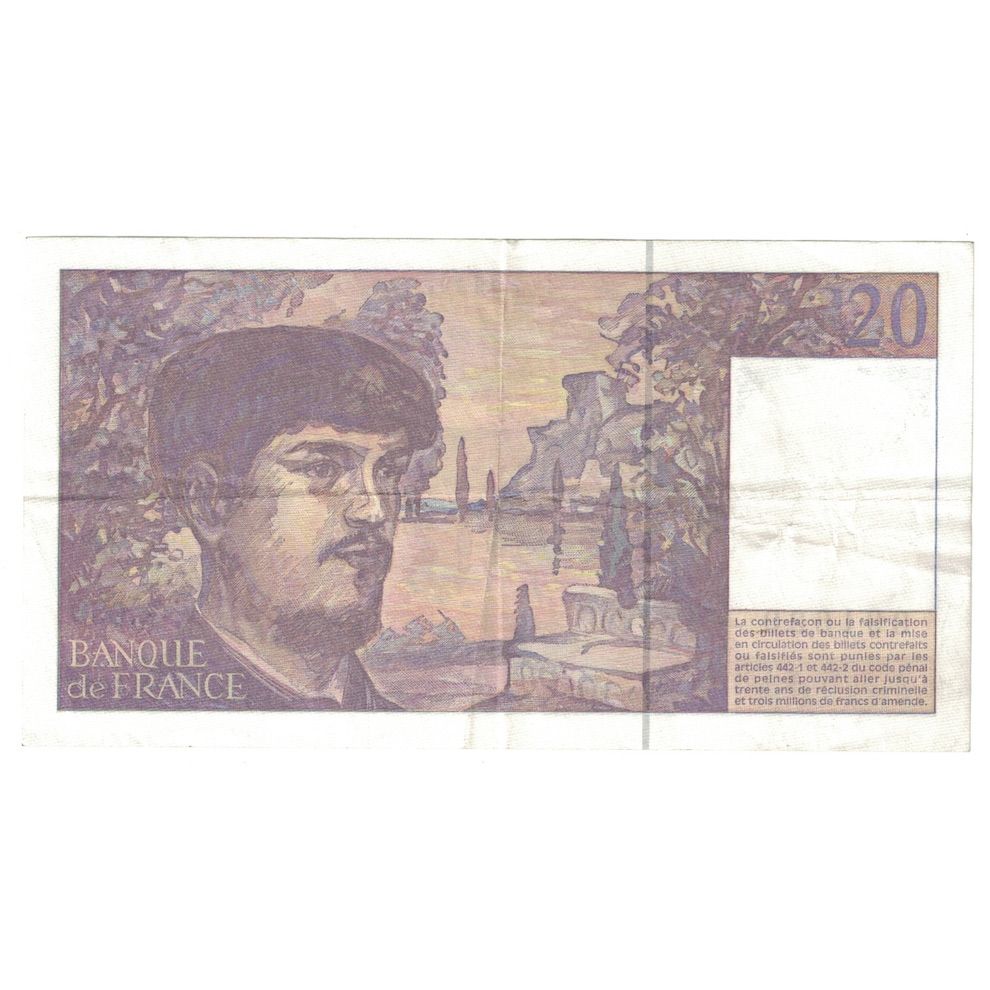 Francja, 20 Francs, Debussy, 1997, R.059, AU(50-53), Fayette:66TER.02A59