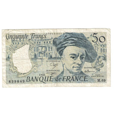 France, 50 Francs, Quentin de La Tour, 1991, M.69, VF(30-35), Fayette:67.17