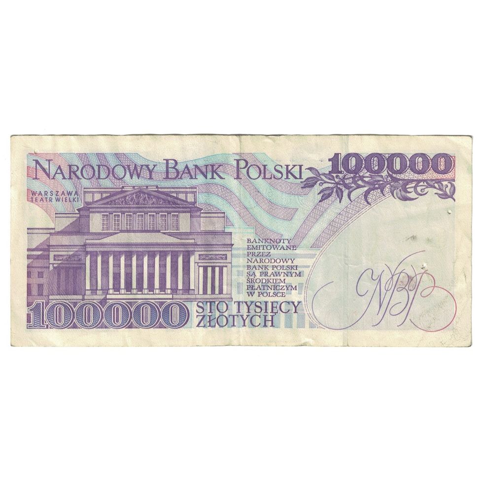 Billet, Pologne, 100,000 Zlotych, 1993, 1993-11-16, KM:160a, TB+