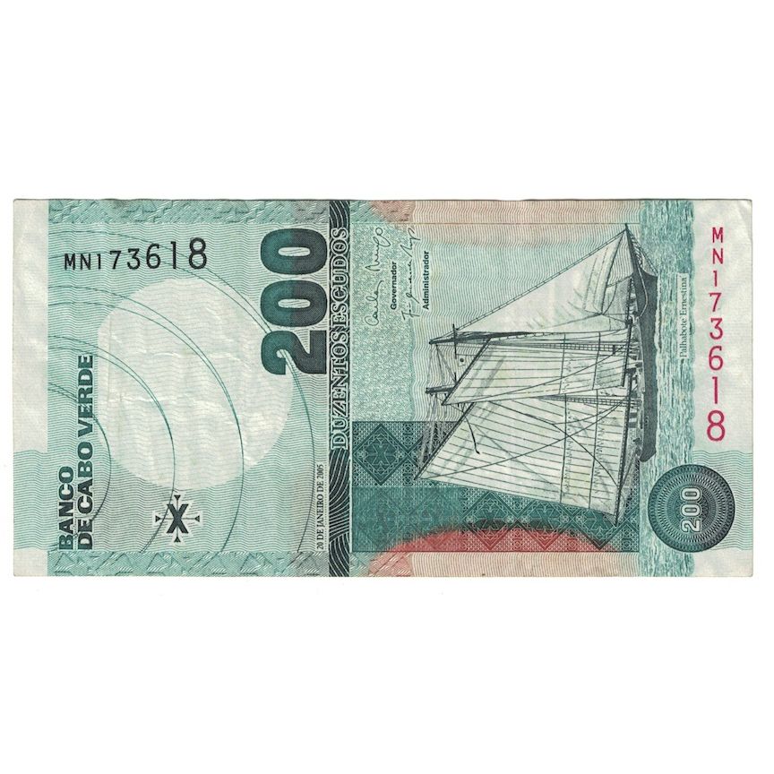Banknote, Cape Verde, 200 Escudos, 2005, 2005-01-20, KM:68a, EF(40-45)