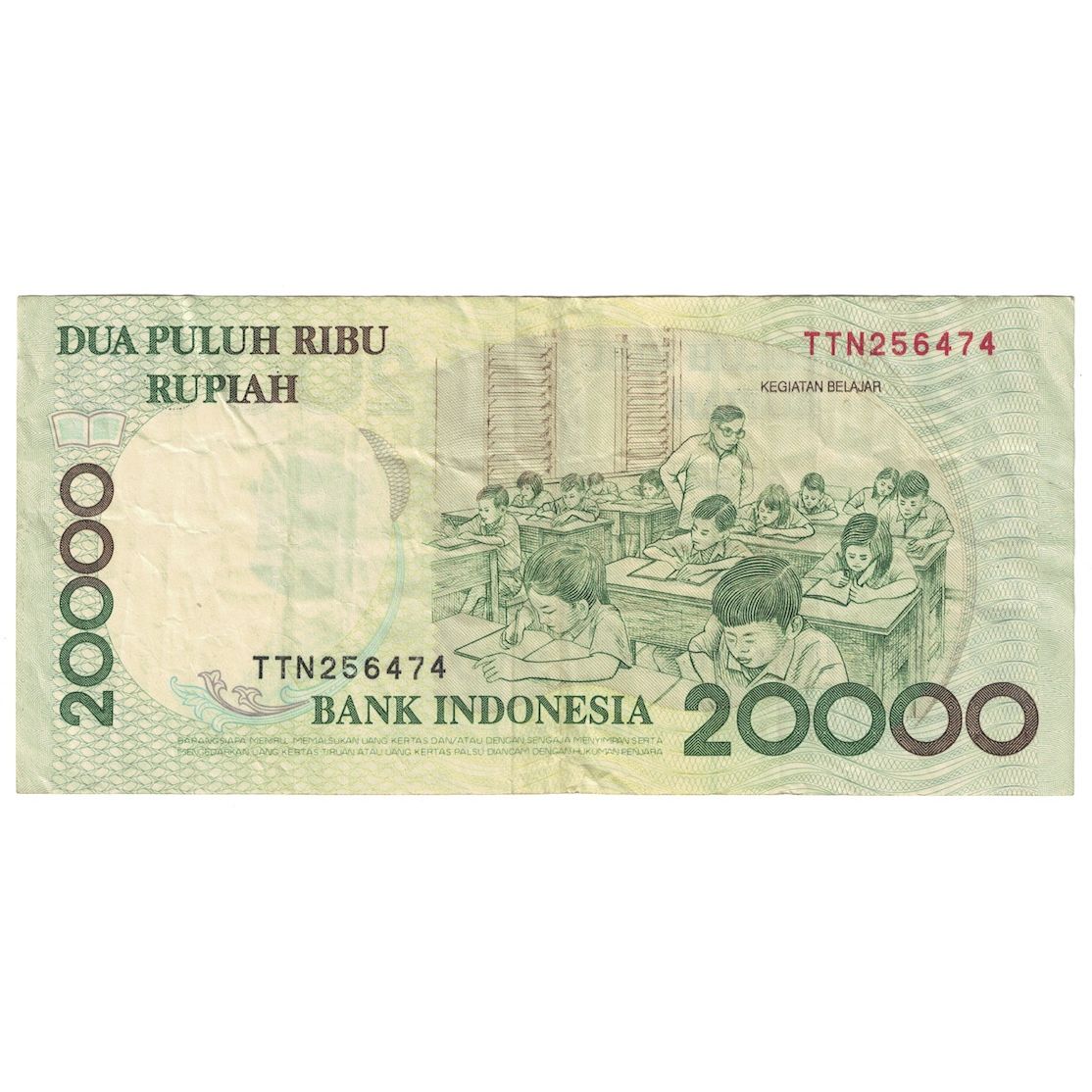 Banknote, Indonesia, 20,000 Rupiah, 1998, KM:138a, EF(40-45)