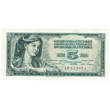 Banconote, Iugoslavia, 5 Dinara, 1968, KM:81b, SPL