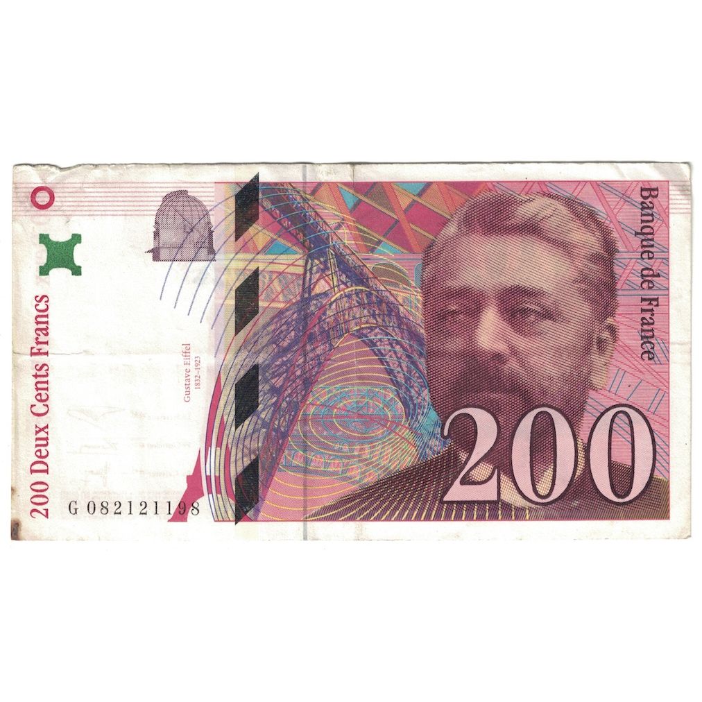 France, 200 Francs, Eiffel, 1999, G.082, VF(30-35), Fayette:75.5, KM:159c