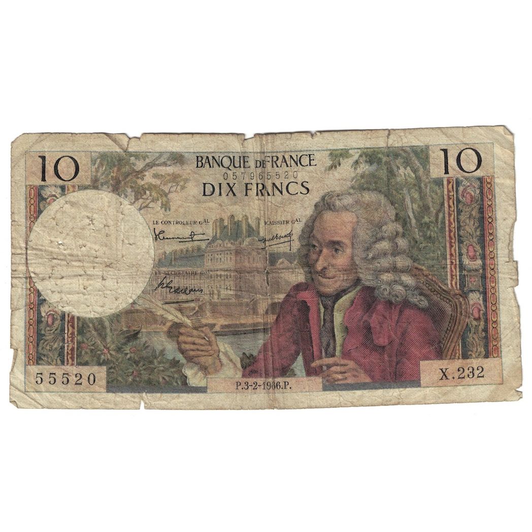 Frankreich, 10 Francs, Voltaire, 1966, X.232, SGE, Fayette:62.21, KM:147b