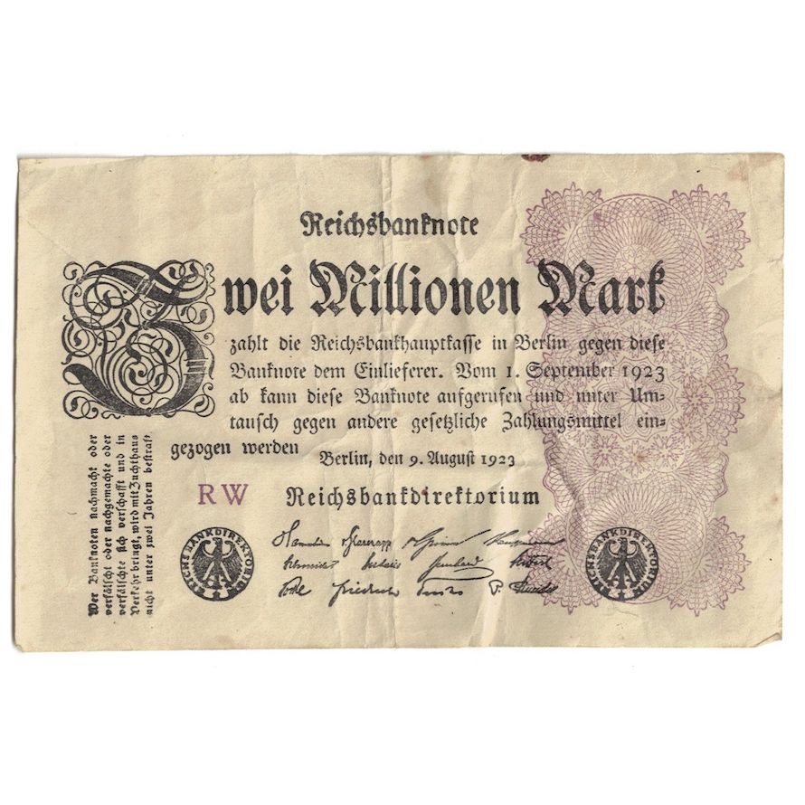 Banknote, Germany, 2 Millionen Mark, 1923, 1923-08-09, KM:104c, EF(40-45)