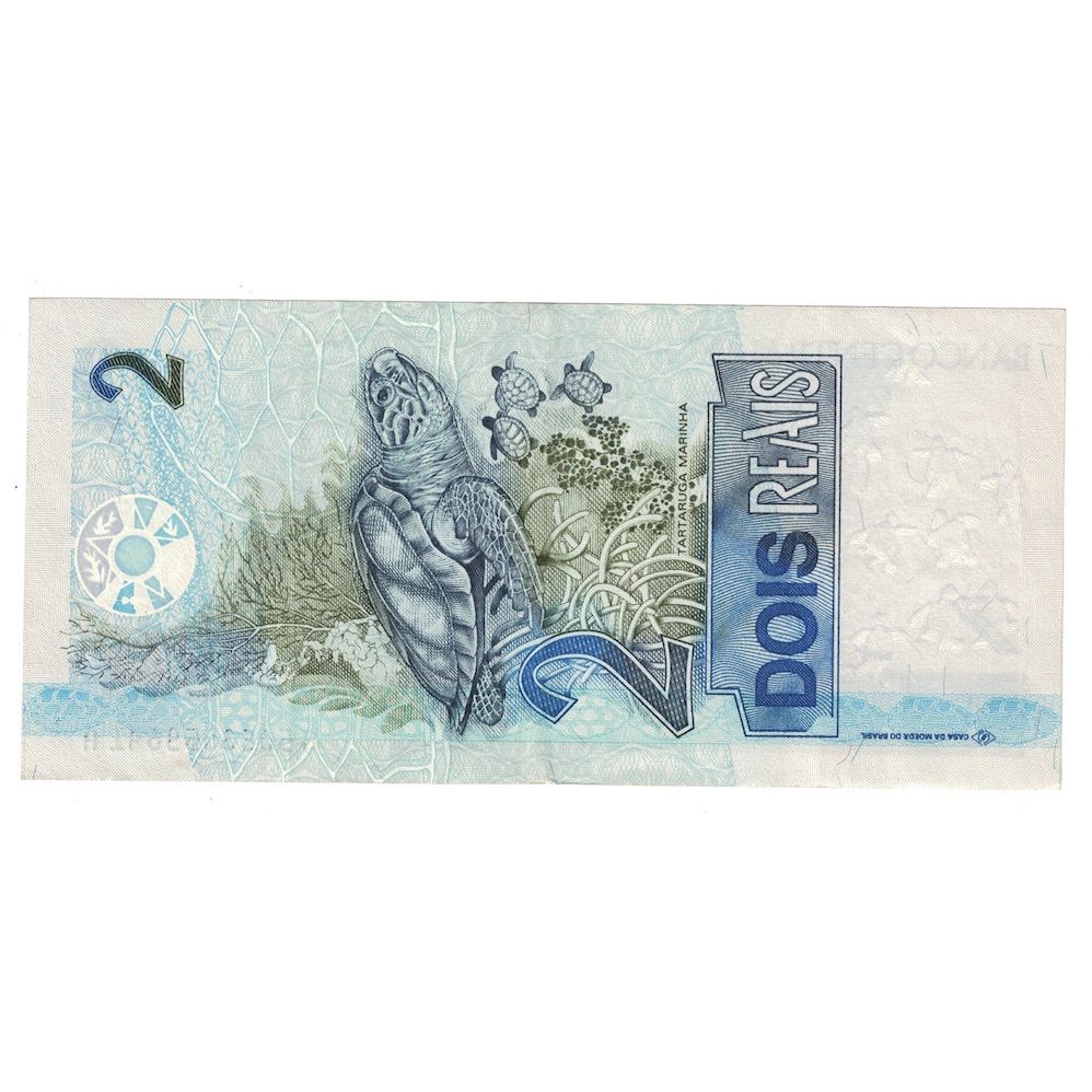 Banknote, Brazil, 2 Reais, Undated (2001- ), KM:249b, UNC(60-62)