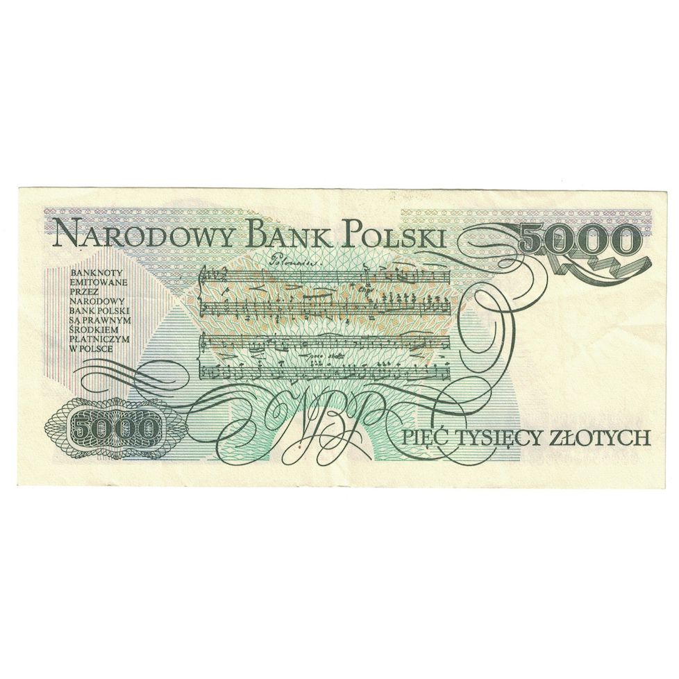 Banknote, Poland, 5000 Zlotych, 1988, 1988-12-01, KM:150c, UNC(63)