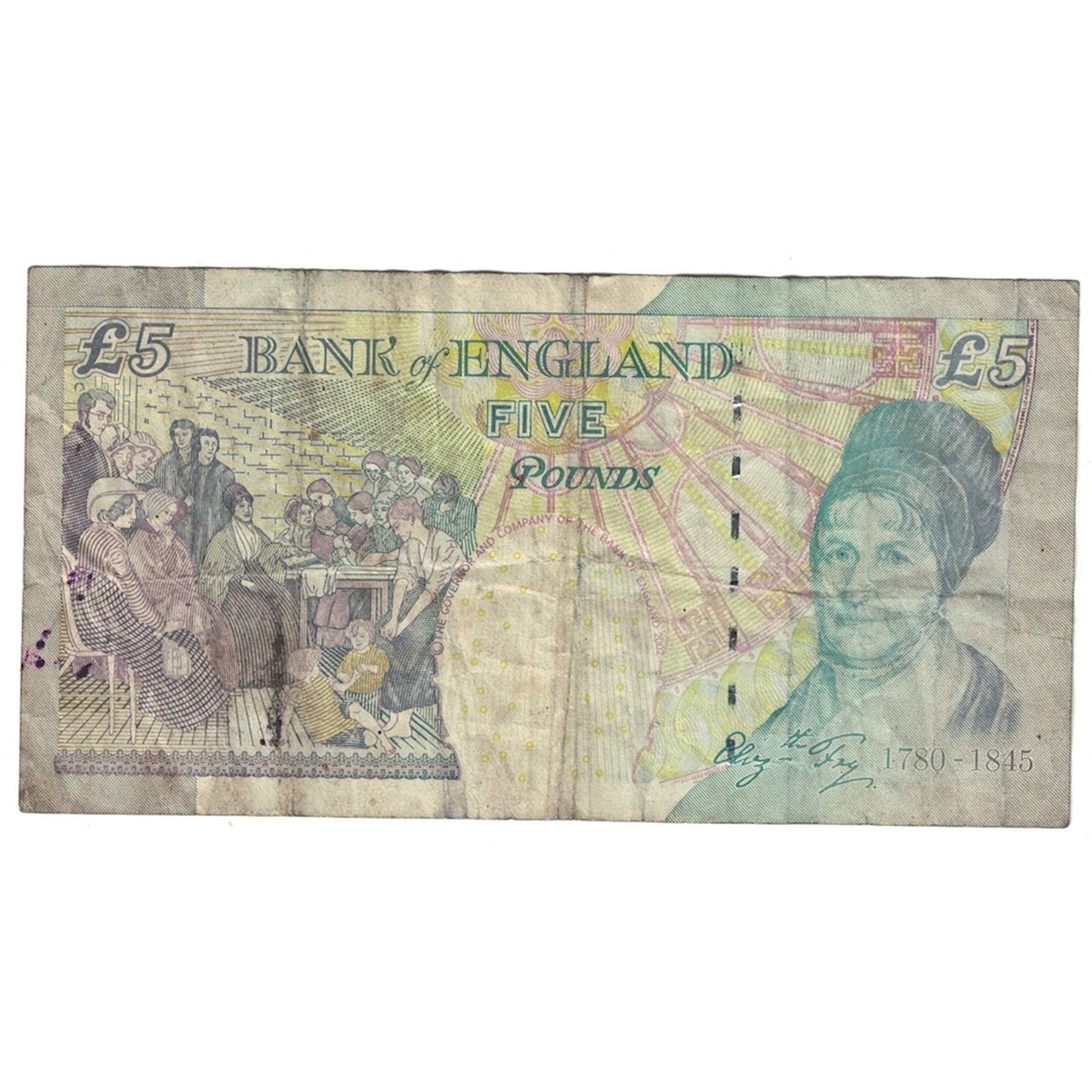 Banknote, Great Britain, 5 Pounds, 2004, KM:391c, VF(30-35)