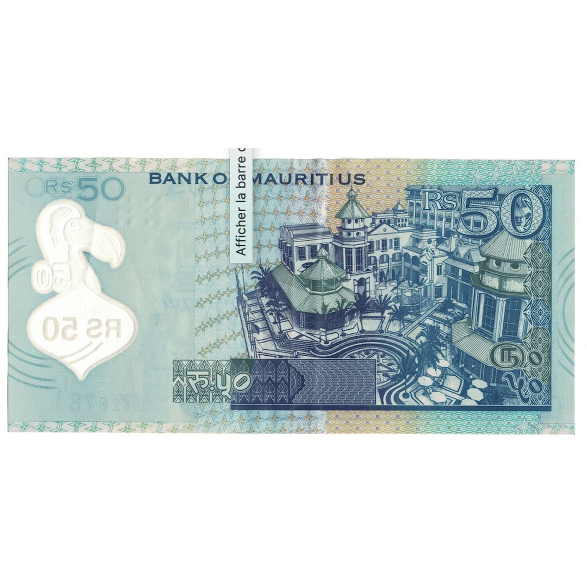 Billet, Maurice, 50 Rupees, 2013, KM:50e, TTB+