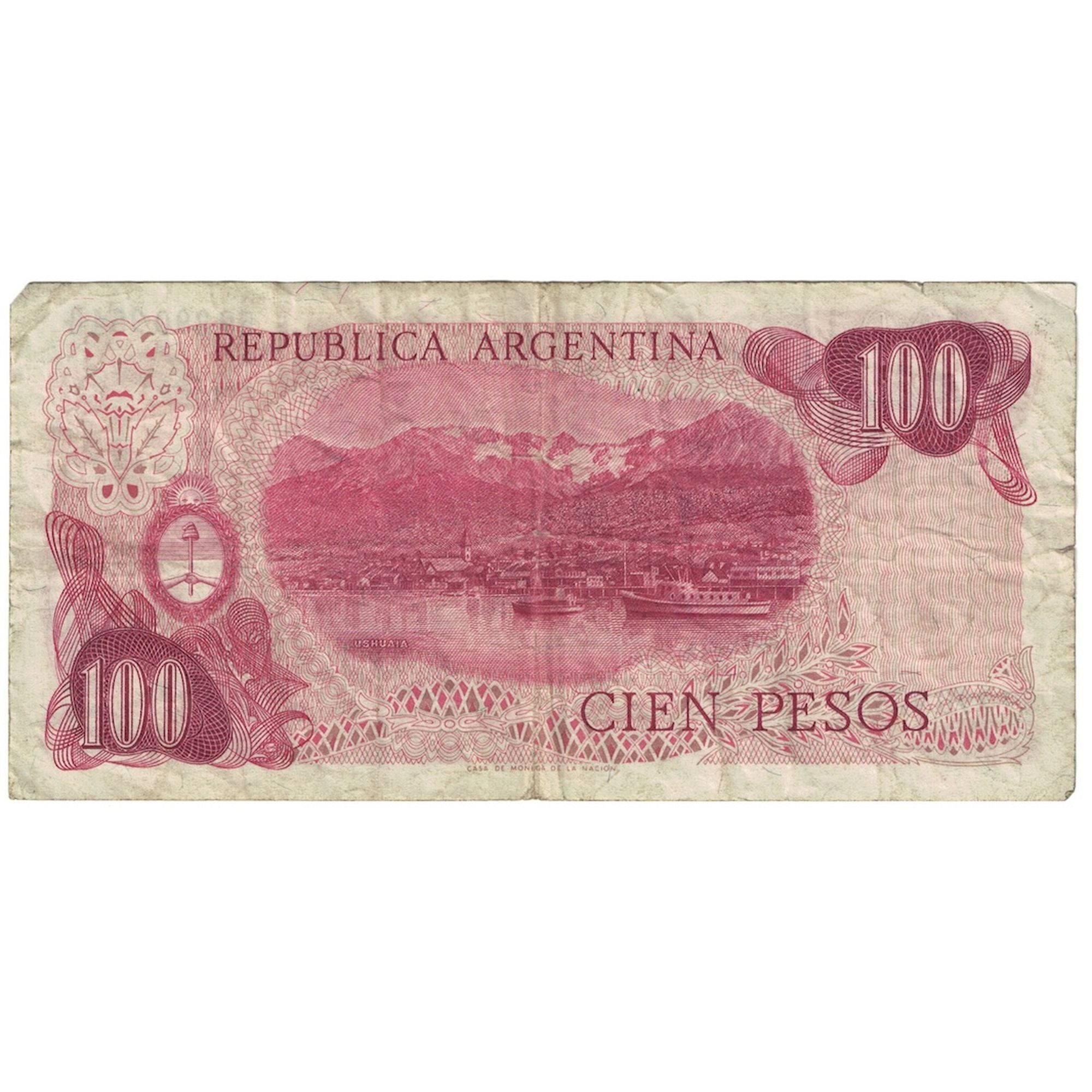 Banknote, Argentina, 100 Pesos, Undated (1971-73), KM:291, VF(20-25)