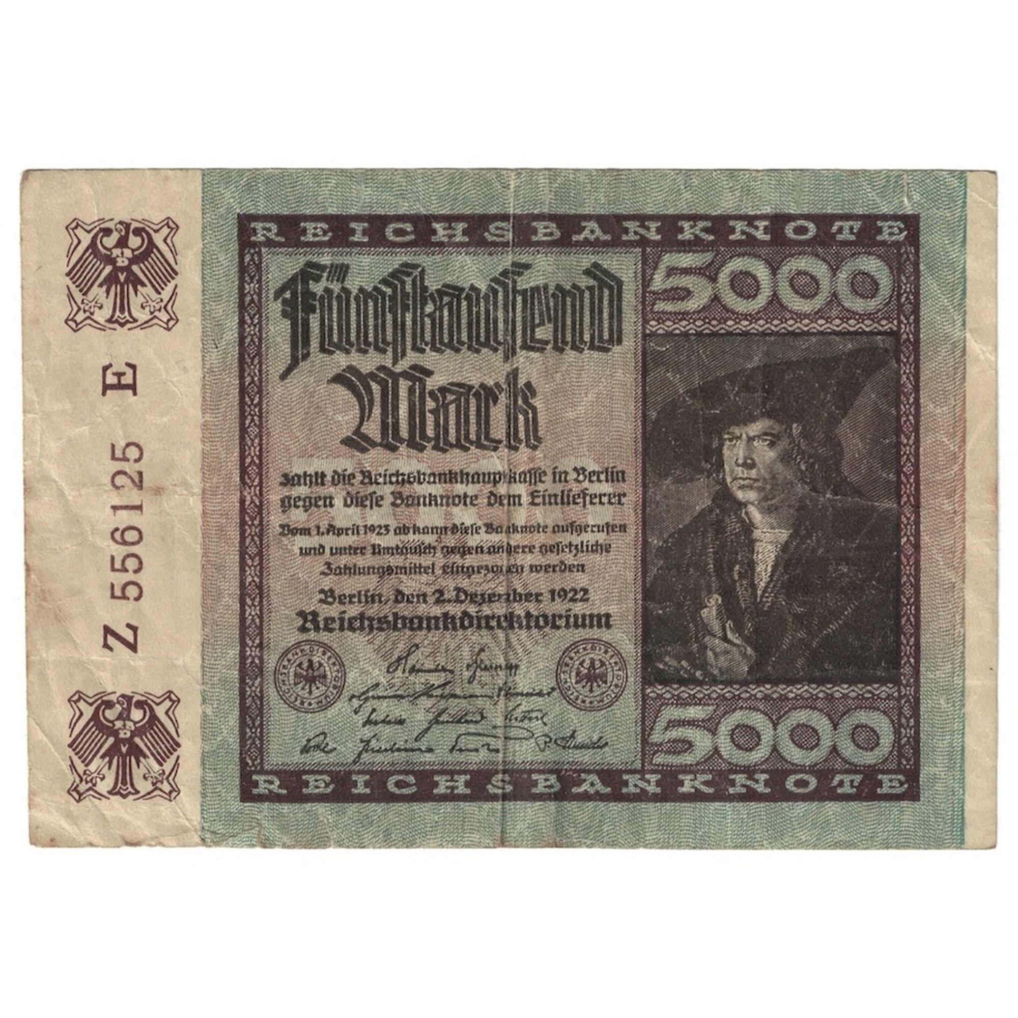 Banknote, Germany, 5000 Mark, 1922, 1922-12-02, KM:81a, VF(20-25)
