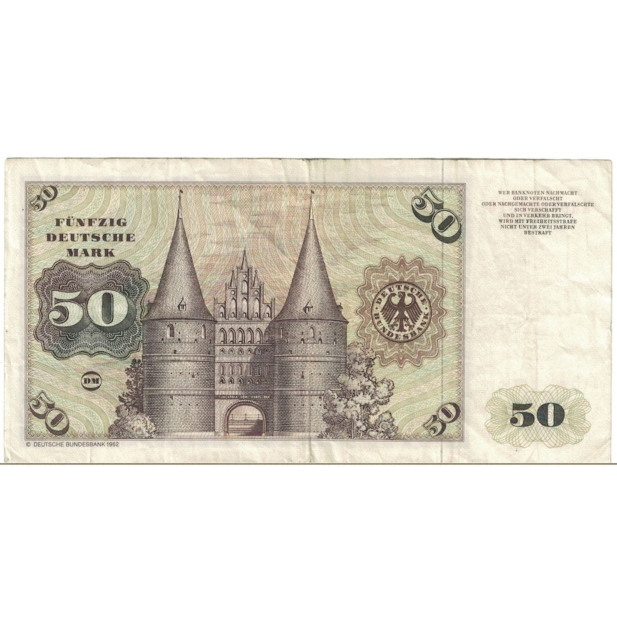 Banconote, GERMANIA - REPUBBLICA FEDERALE, 50 Deutsche Mark, 1980, 1980-01-02