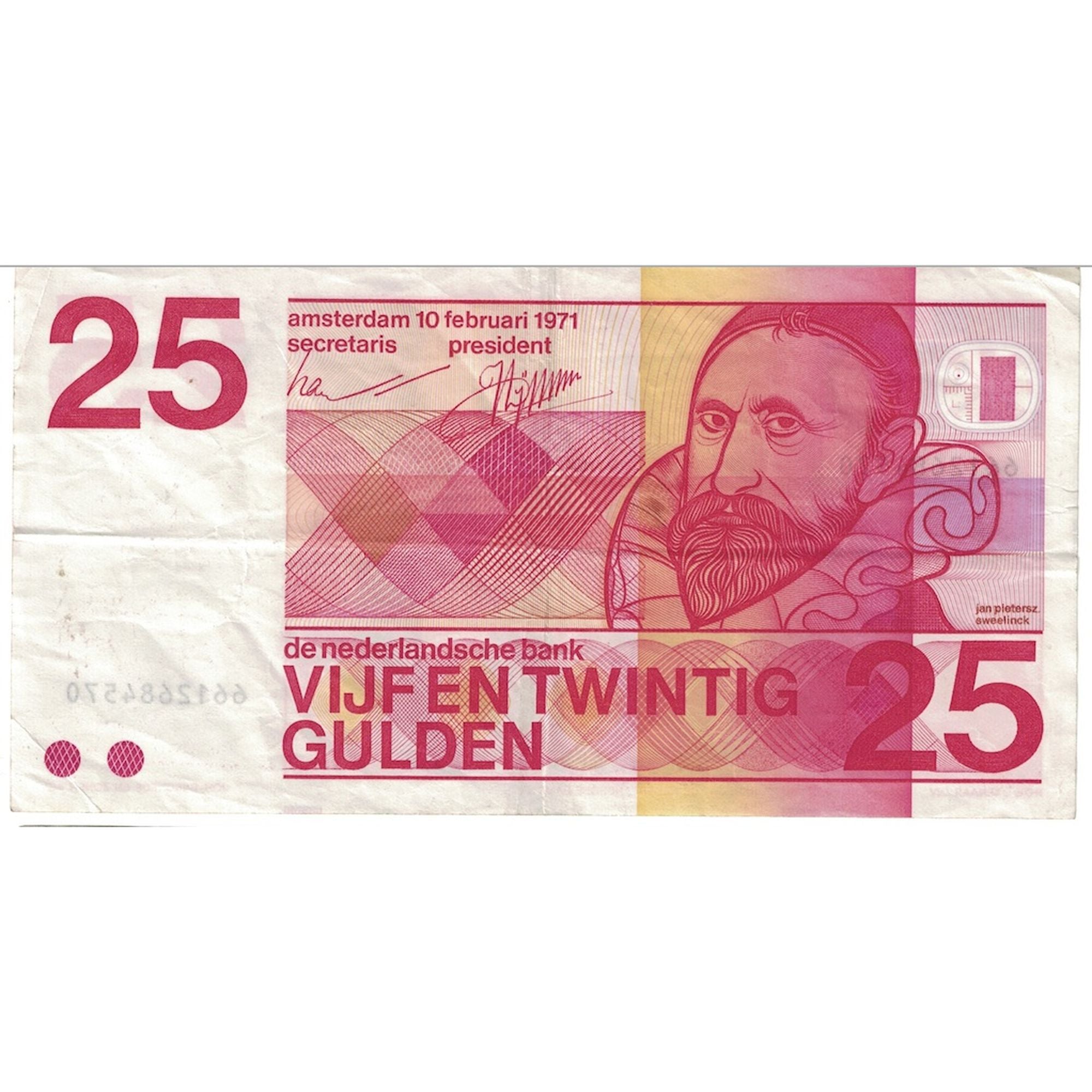 Banknote, Netherlands, 25 Gulden, 1971, 1971-02-10, KM:92a, EF(40-45)