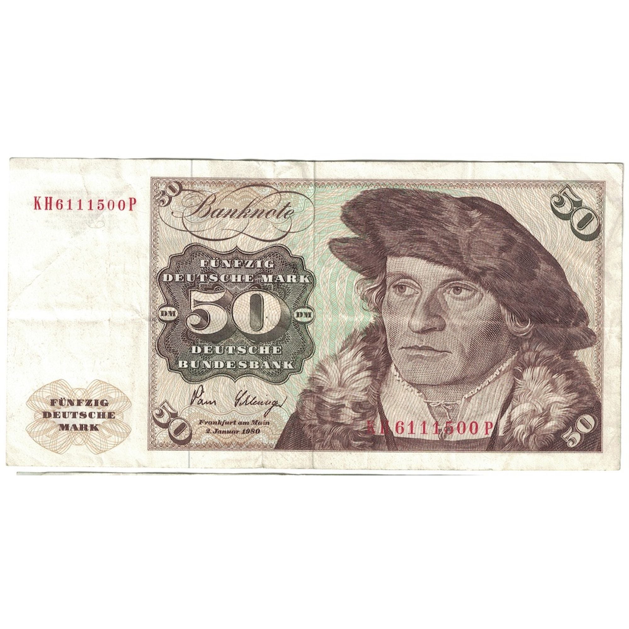 Banconote, GERMANIA - REPUBBLICA FEDERALE, 50 Deutsche Mark, 1980, 1980-01-02