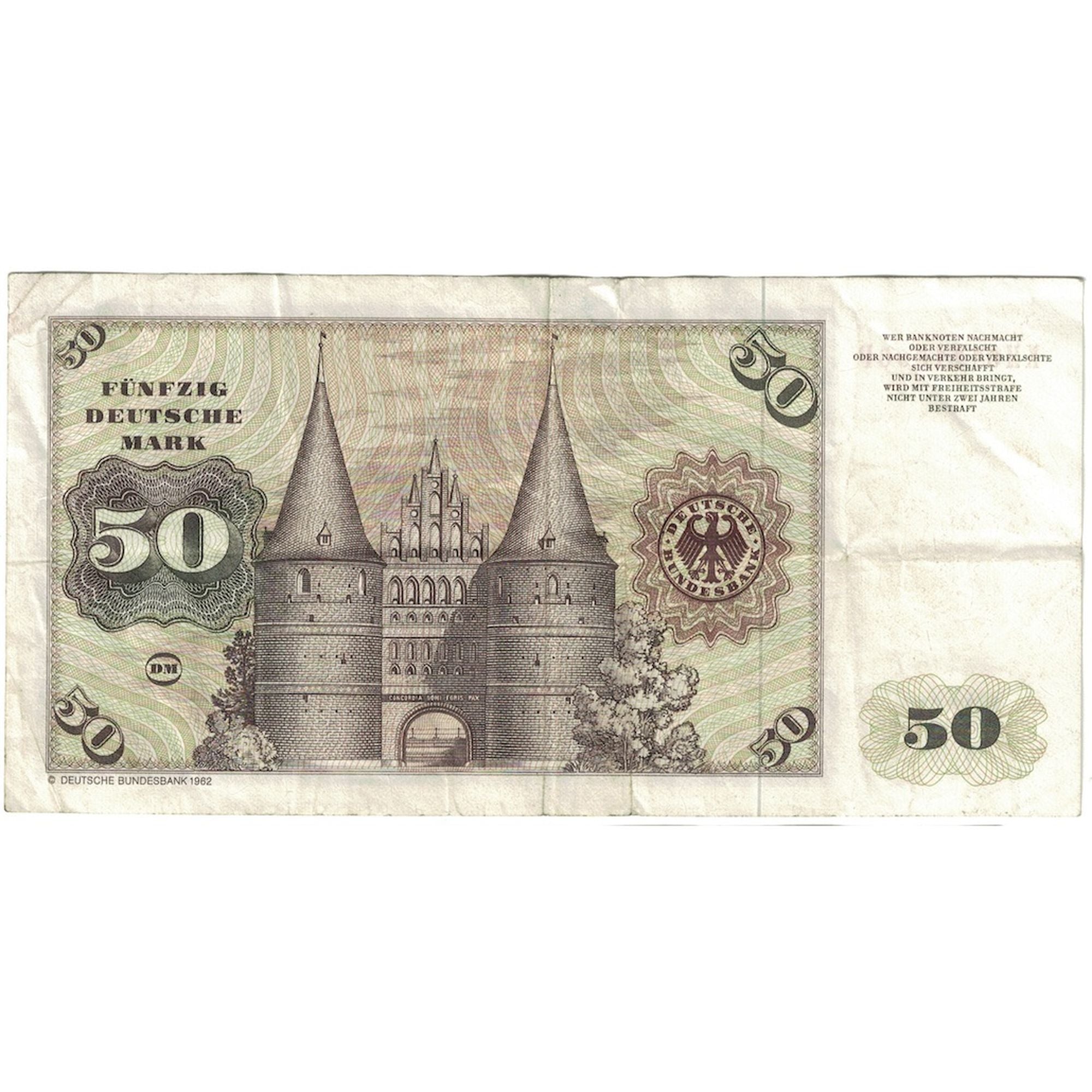 Banconote, GERMANIA - REPUBBLICA FEDERALE, 50 Deutsche Mark, 1980, 1980-01-02
