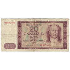 Banknote, Germany - Democratic Republic, 20 Mark, 1964, KM:24a, VF(30-35)