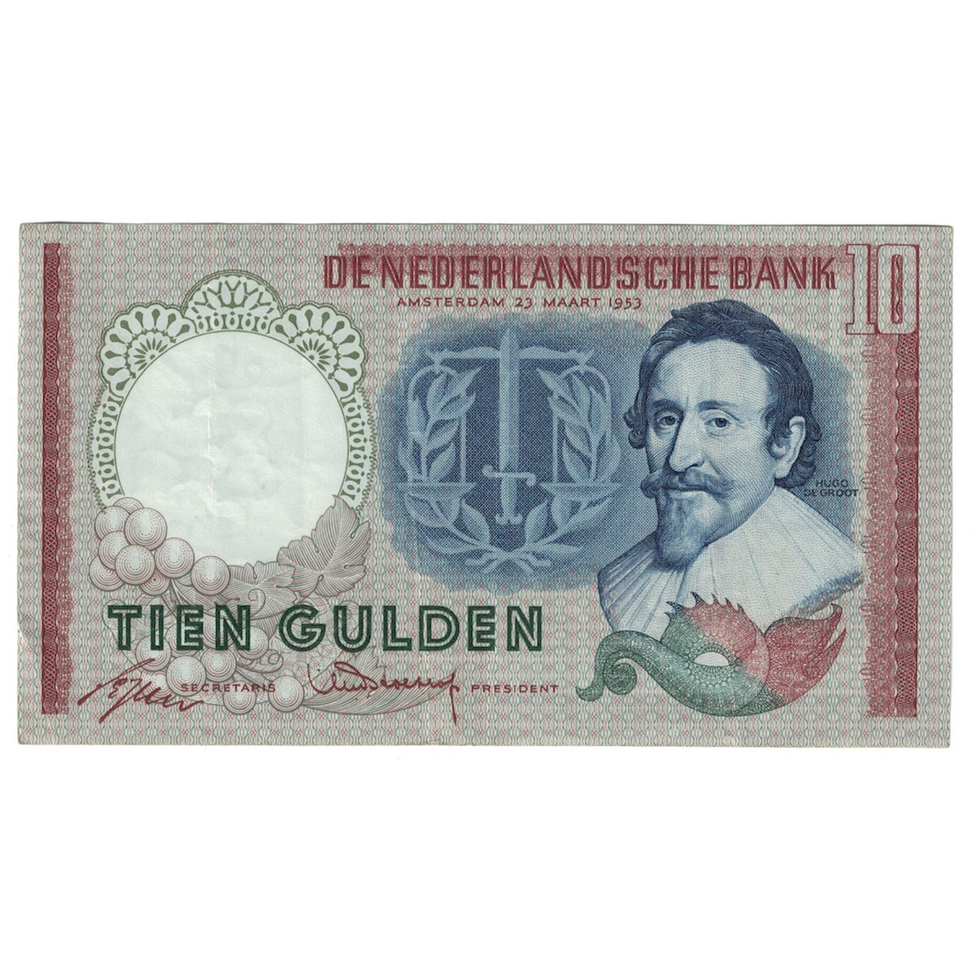 Banconote, Paesi Bassi, 10 Gulden, 1953, 1953-03-23, KM:85, BB+