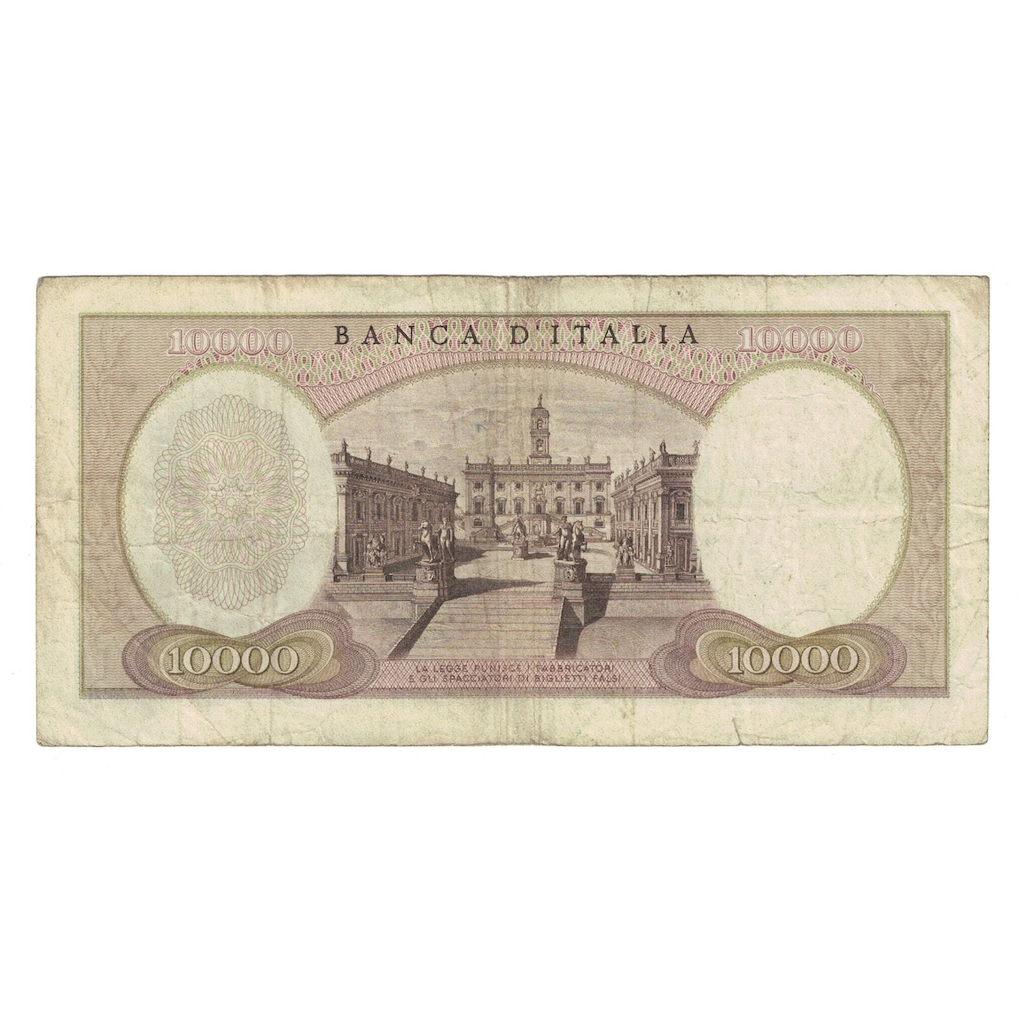 Banknote, Italy, 10,000 Lire, 1968, 1968-01-04, KM:97d, VF(20-25)
