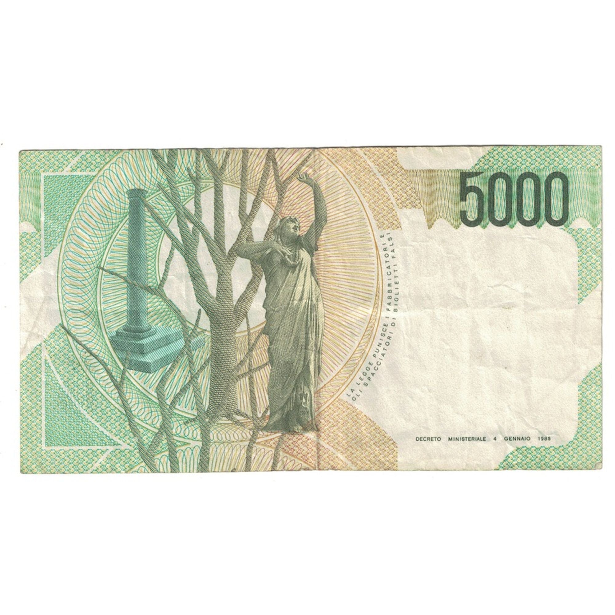 Banconote, Italia, 5000 Lire, 1985, 1985-01-04, KM:111c, BB
