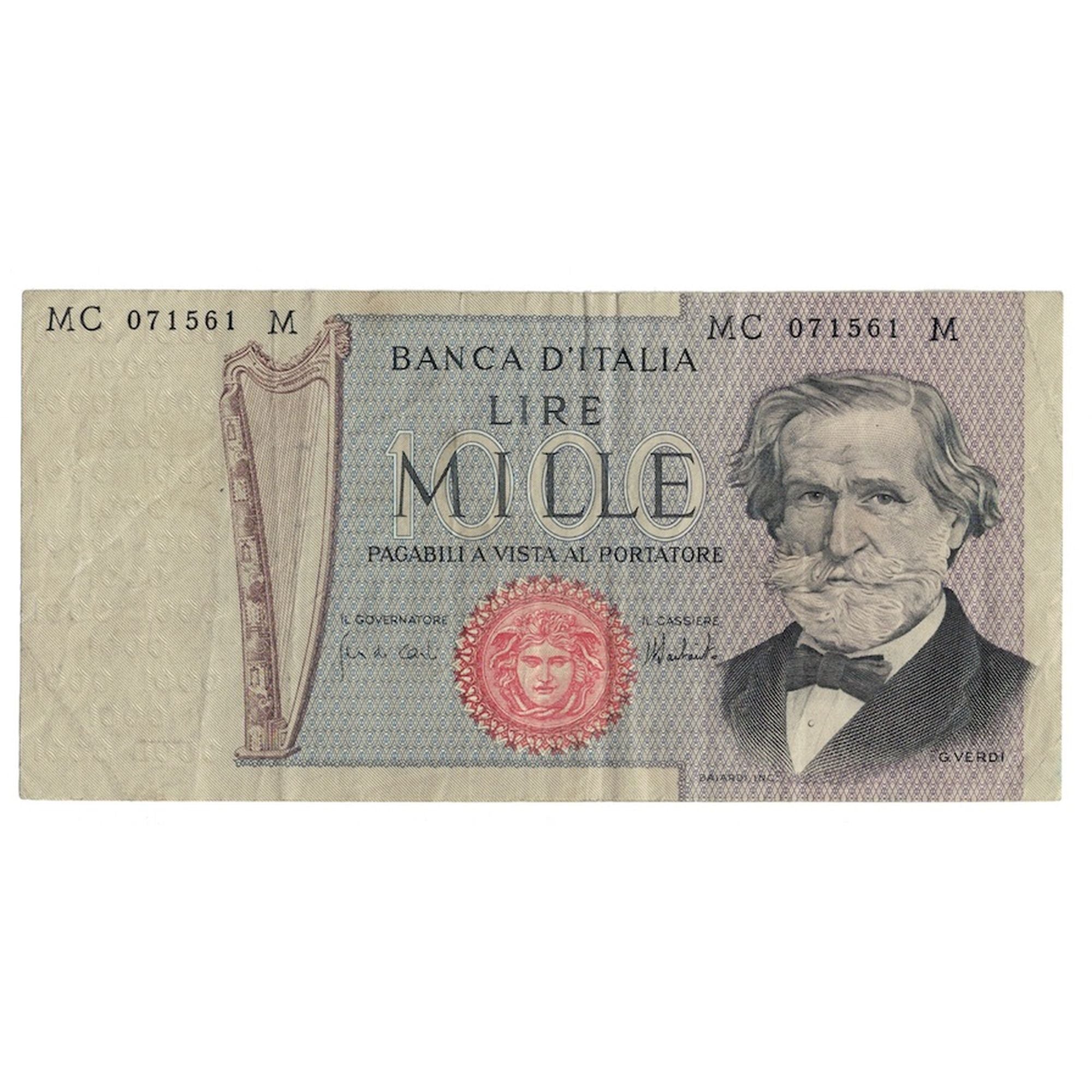 Billet, Italie, 1000 Lire, 1975, 1975-08-05, KM:101d, TB+