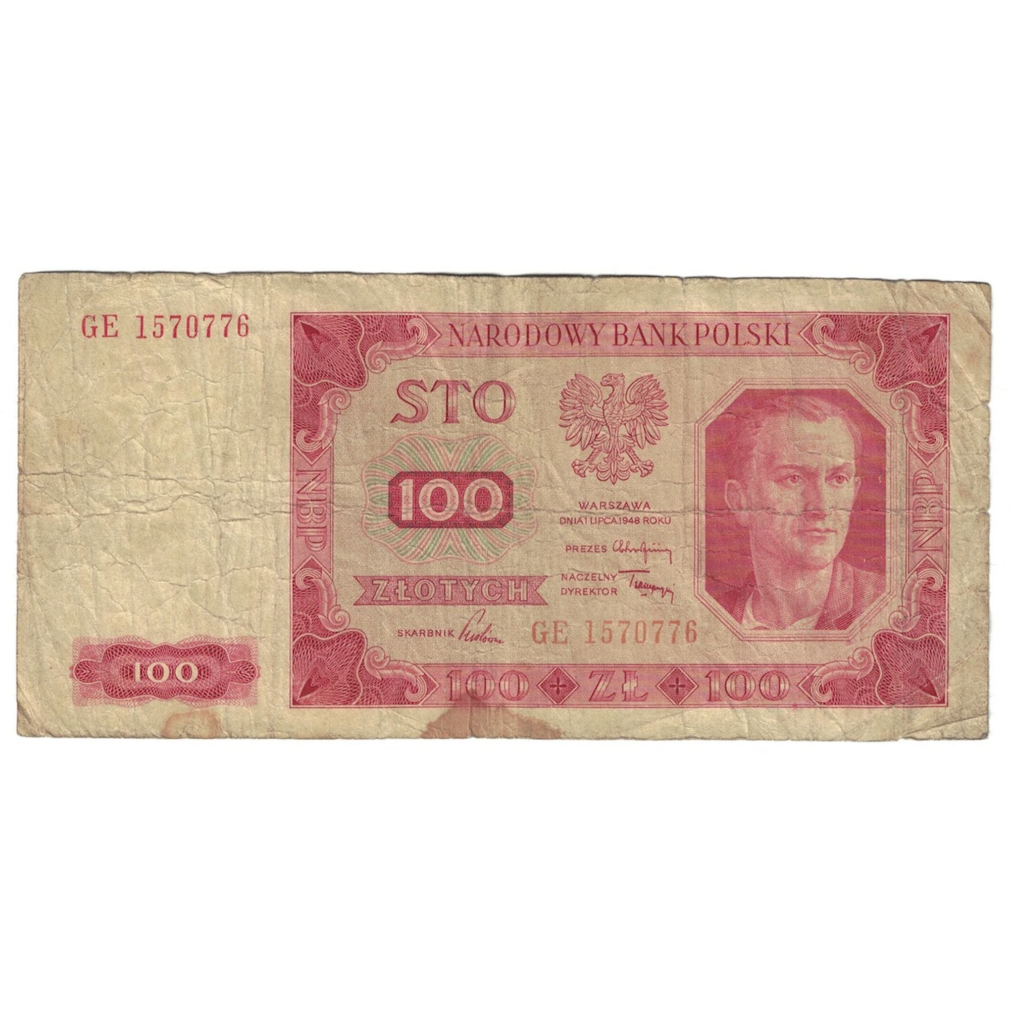 Banknote, Poland, 100 Zlotych, 1948, KM:139a, VF(20-25)