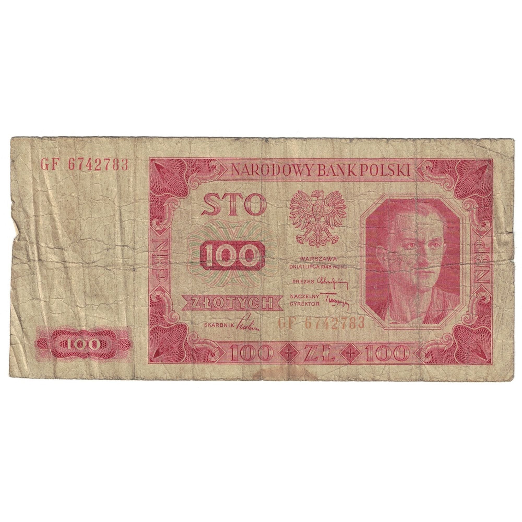 Banknote, Poland, 100 Zlotych, 1948, KM:139b, VG(8-10)