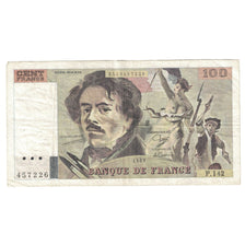 Frankrijk, 100 Francs, Delacroix, 1989, P.142, TTB, Fayette:69.13b), KM:154d