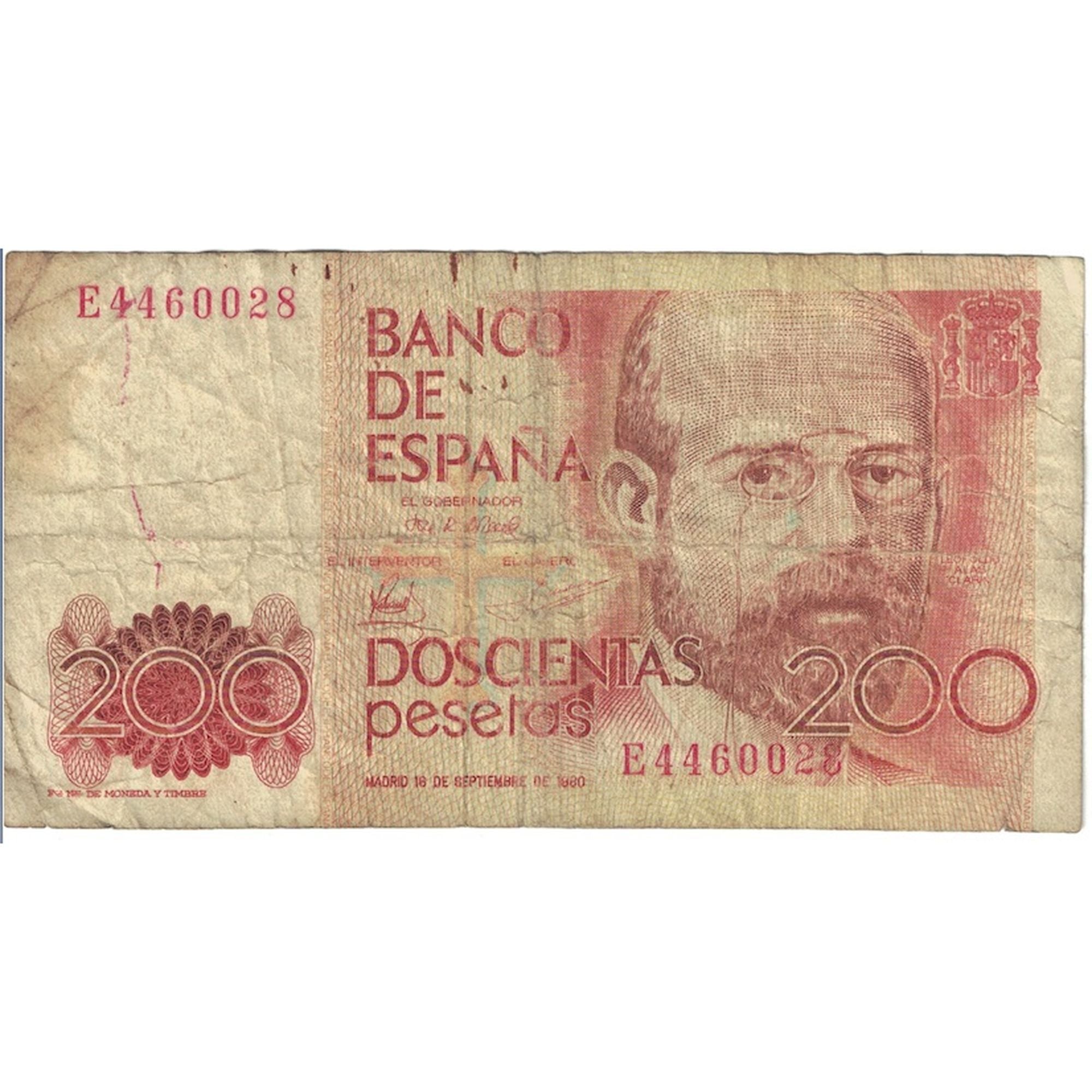 Billete, 200 Pesetas, 1980, España, 1980-09-16, KM:156, RC+