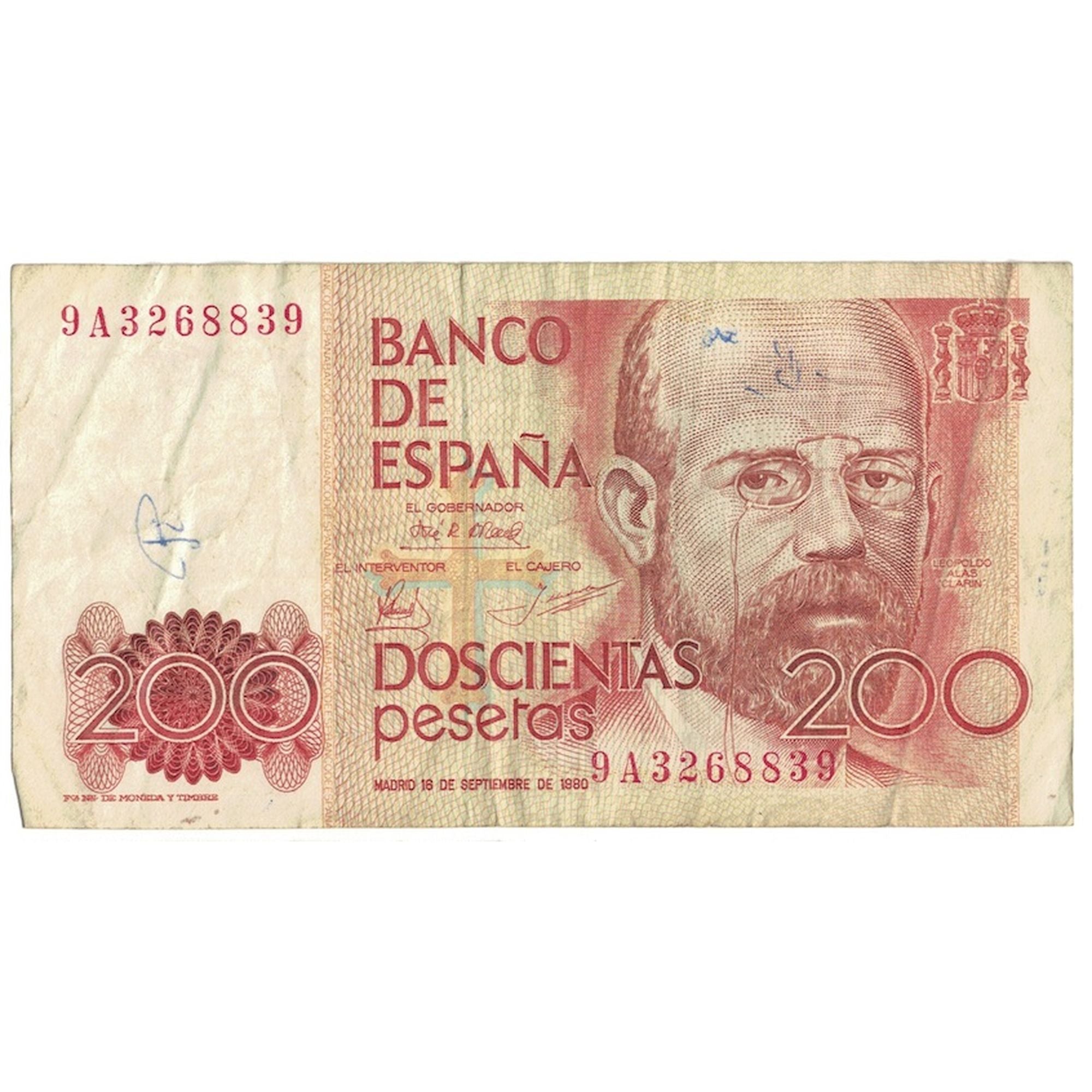 Banknote, Spain, 200 Pesetas, 1980, 1980-09-16, KM:156, VF(20-25)