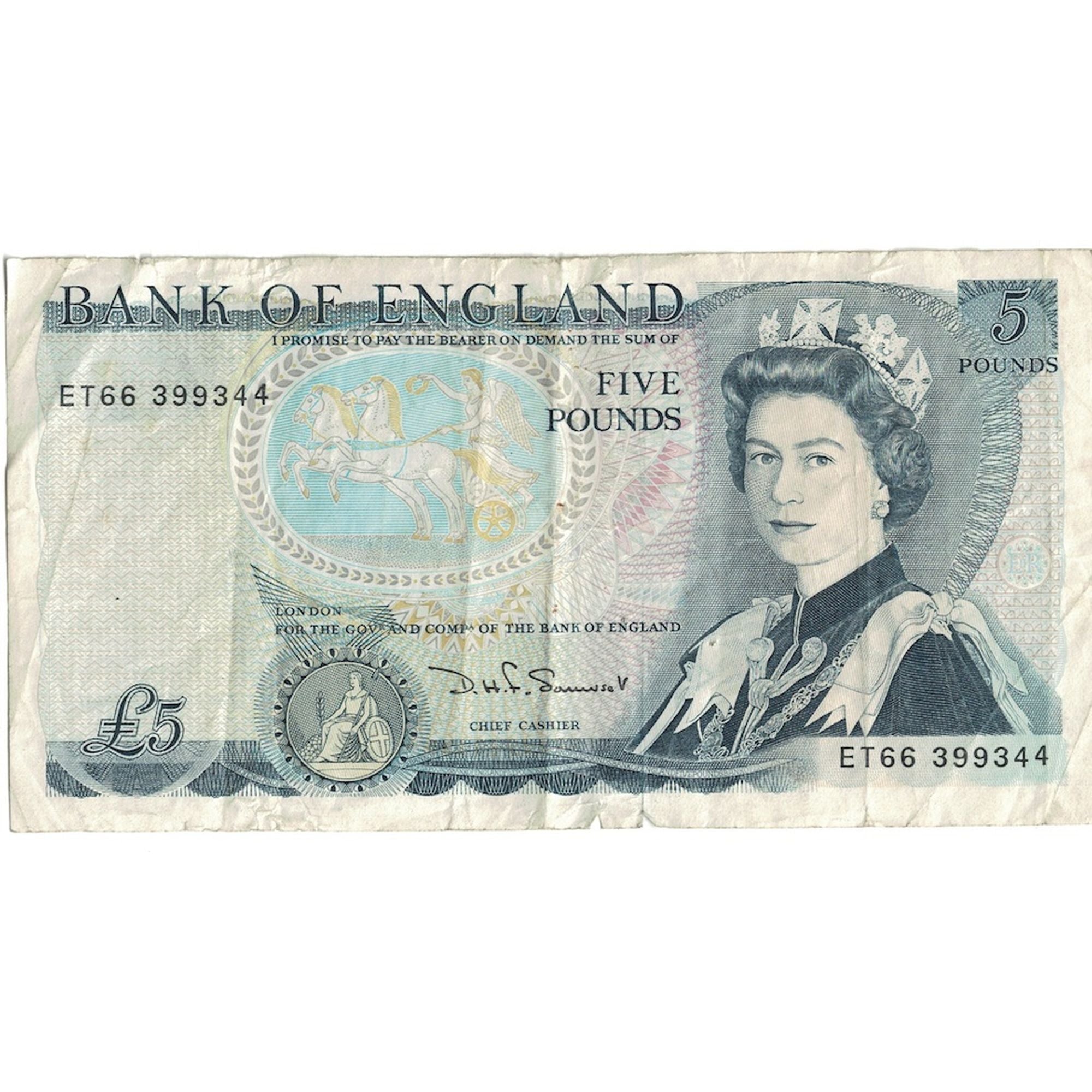 Banknote, Great Britain, 5 Pounds, Undated (1980-87), KM:378c, VF(30-35)