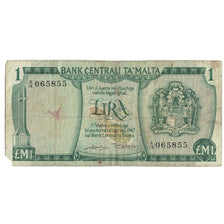 Banknote, Malta, 1 Lira, L.1967 (1973), KM:31b, VF(20-25)