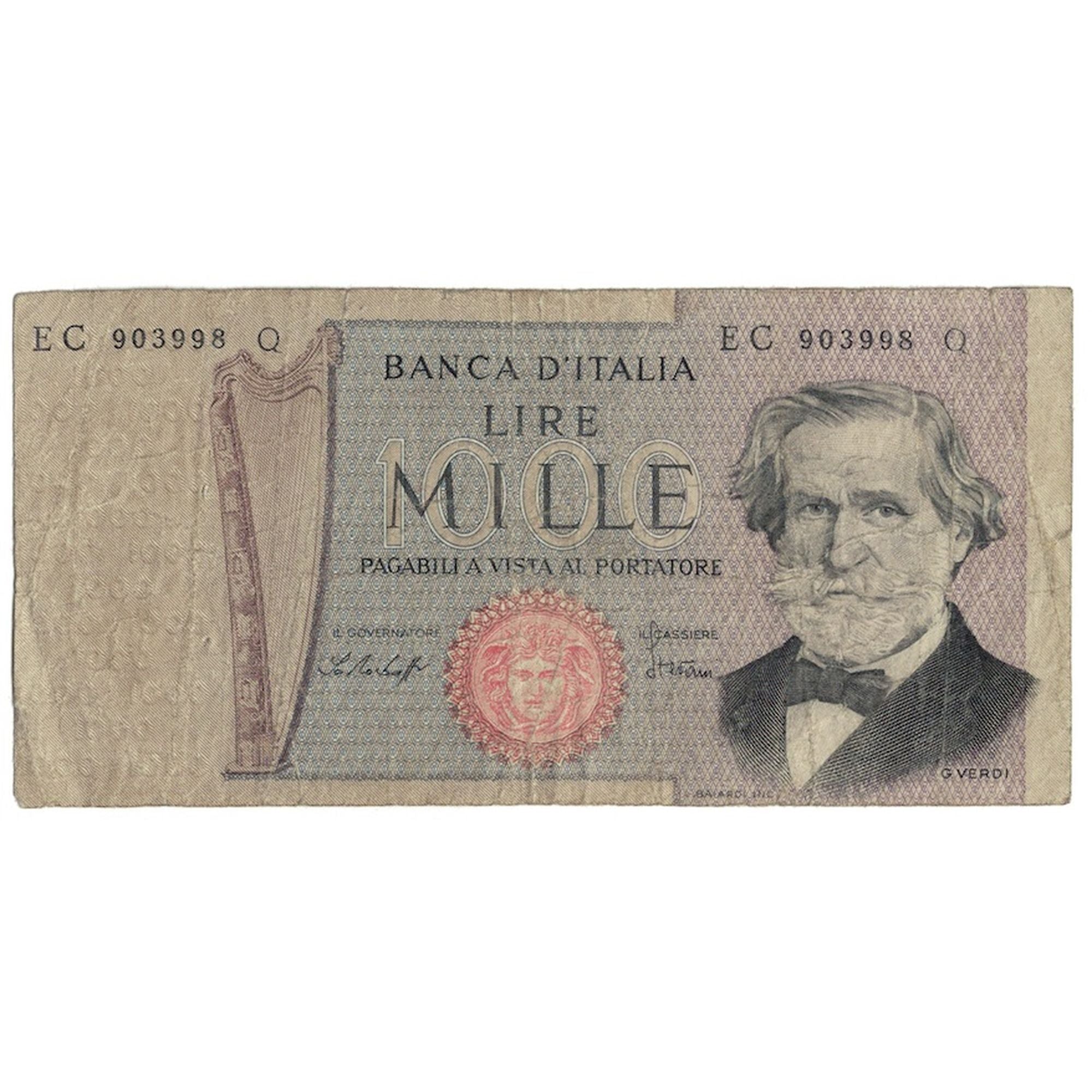 Billet, Italie, 1000 Lire, 1977, KM:101e, TB+