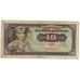 Billet, Yougoslavie, 10 Dinara, 1965, KM:78b, B+